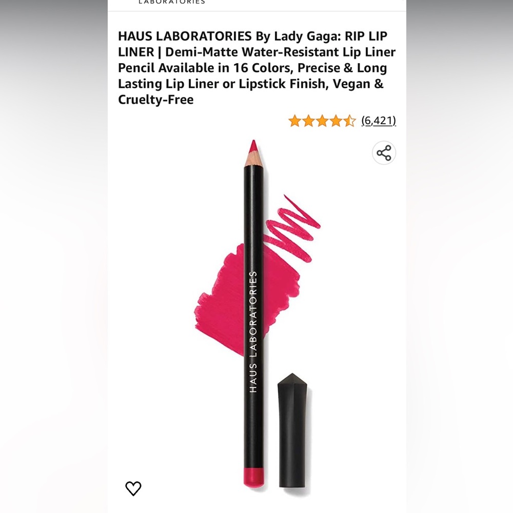 Haus by Lady‎ Gaga Rip Lip Liner in Reign. New color. Retsil 16